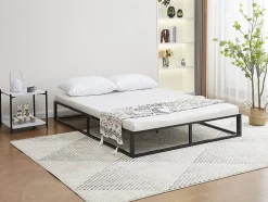 Habitat Et Jardin Cadre de lit en métal 160 x 200 cm - Noir