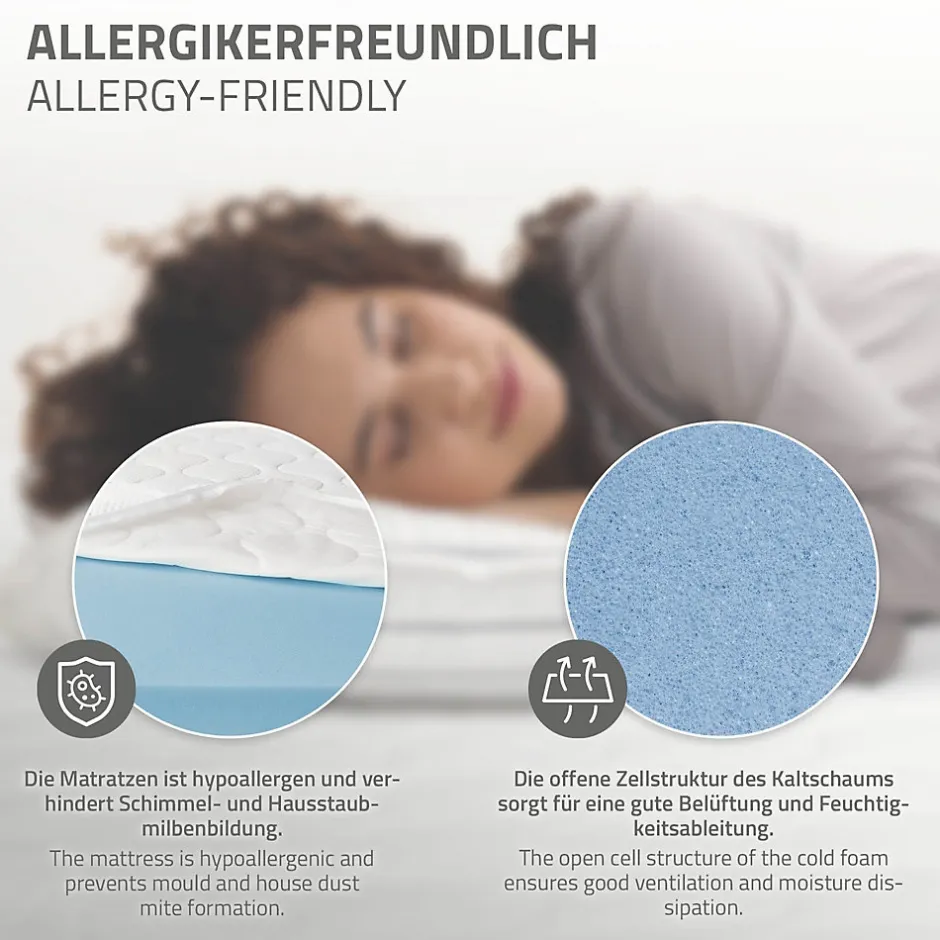 Ml-Design Cadre de lit métal anthracite matelas H:16 cm sommier à lattes intégré 120x200cm