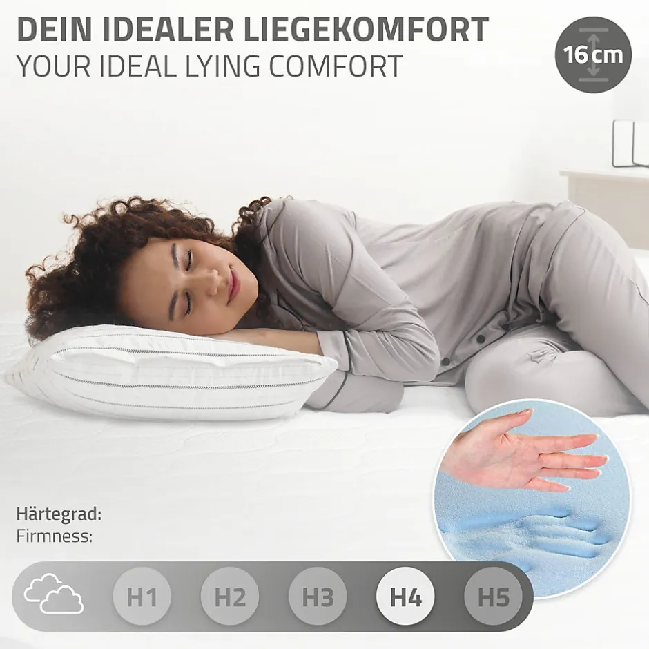 Ml-Design Cadre de lit métal anthracite matelas H:16 cm sommier à lattes intégré 120x200cm