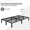 Ml-Design Cadre de lit noir en métal 120x200cm avec sommier à lattes matelas H:16 cm New
