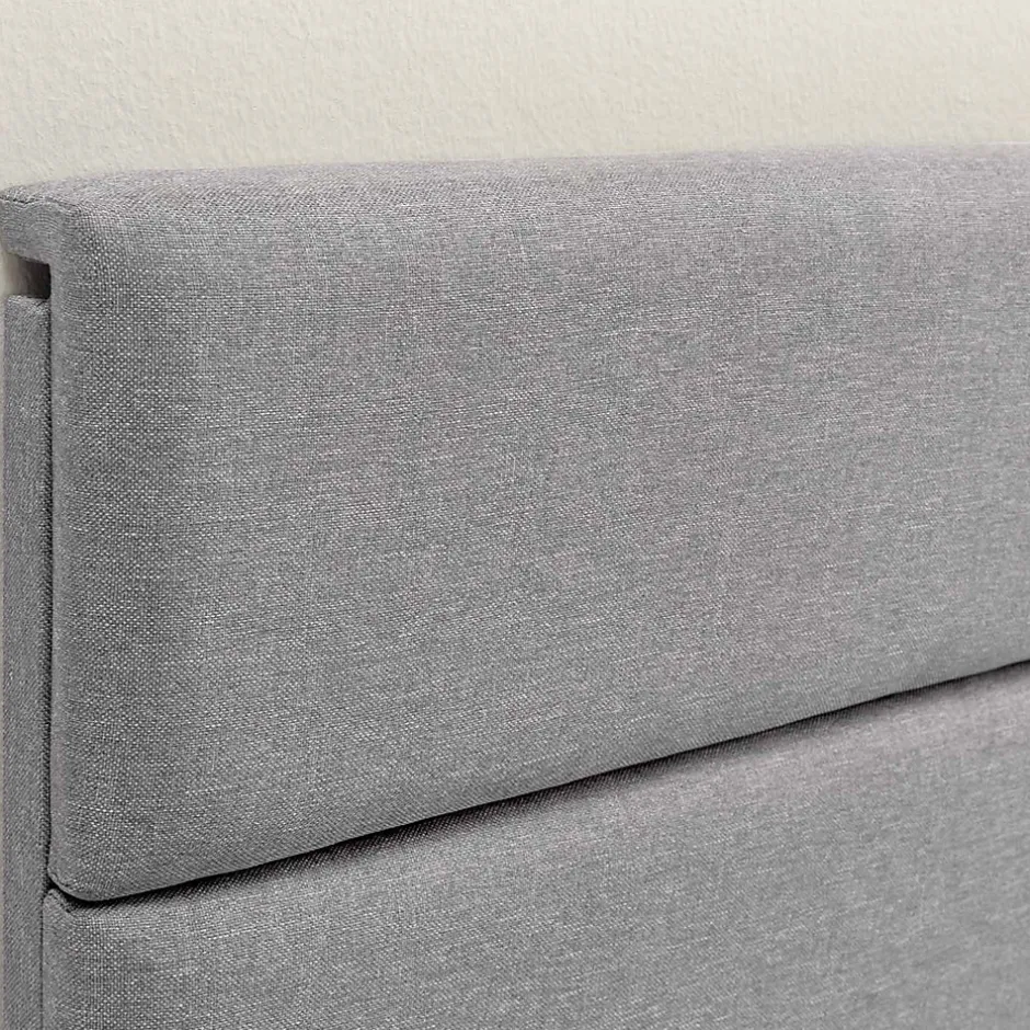 Vs Venta-Stock Cadre de lit plateforme Aroma capitonné 30 cm, 150x190 cm, Gris clair Online