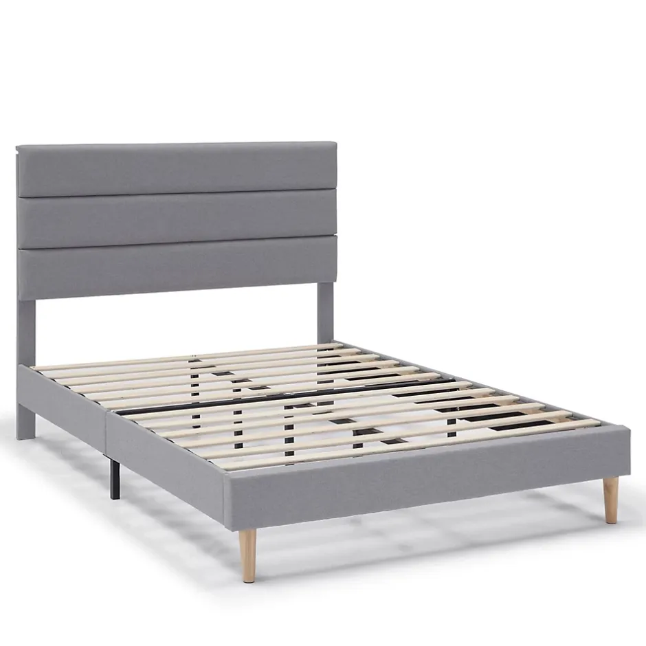 Vs Venta-Stock Cadre de lit plateforme Aroma capitonné 30 cm, 150x190 cm, Gris clair Online