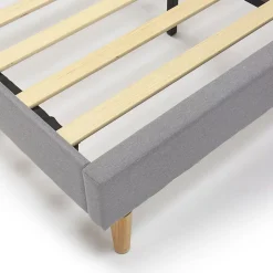 Vs Venta-Stock Cadre de lit plateforme Aroma capitonné 30 cm, 140x190 cm, Gris clair Best