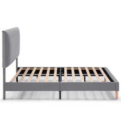 Vs Venta-Stock Cadre de lit rembourré Lauren 30 cm, 90 x 190 cm, Gris foncé Sale