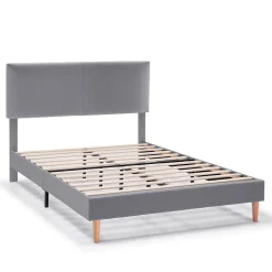 Vs Venta-Stock Cadre de lit rembourré Lauren 30 cm, 90 x 190 cm, Gris foncé Sale