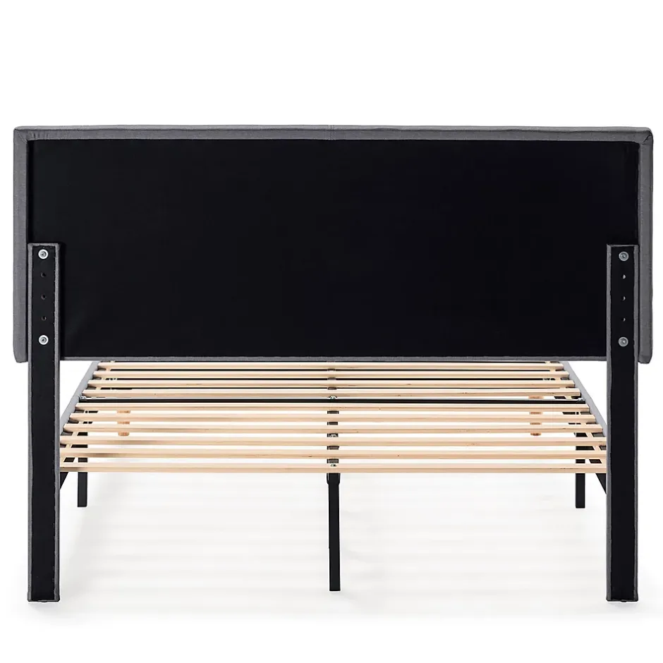 Vs Venta-Stock Cadre de lit rembourré Lauren 30 cm, 90 x 190 cm, Gris foncé Sale