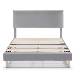Vs Venta-Stock Cadre de lit rembourré Lauren 30 cm, 150 x 190 cm, Gris clair Best