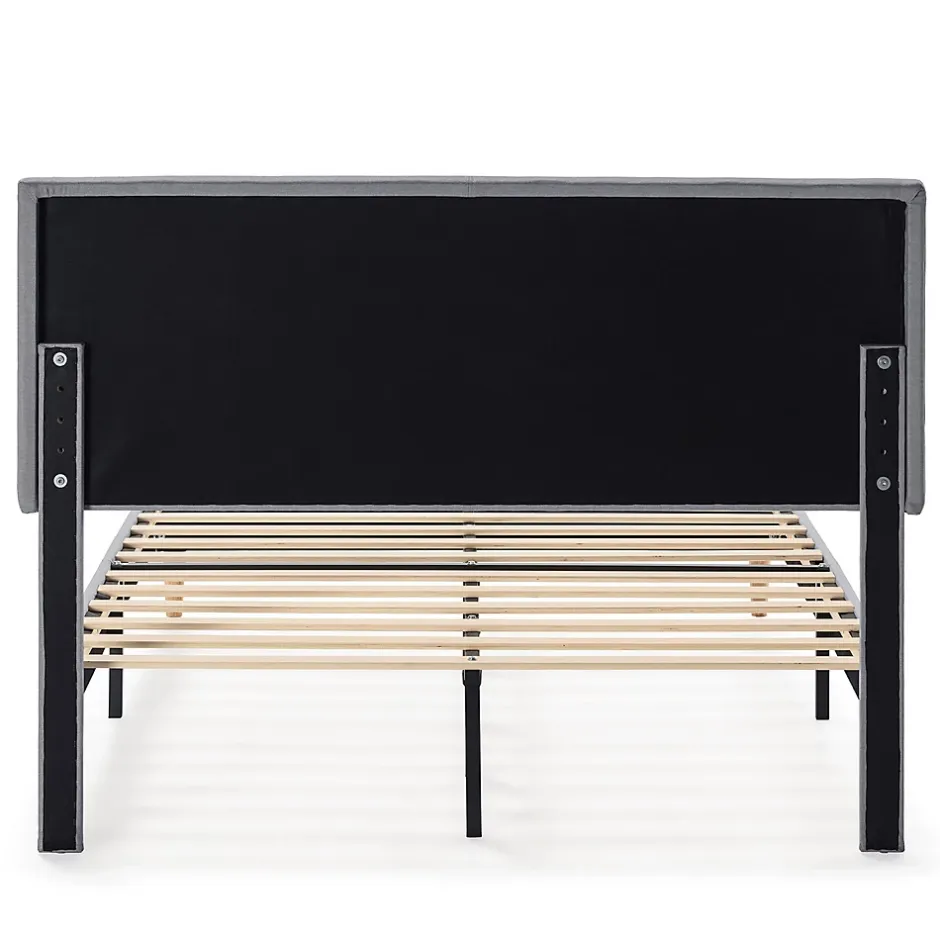 Vs Venta-Stock Cadre de lit rembourré Lauren 30 cm, 150 x 190 cm, Gris clair Best