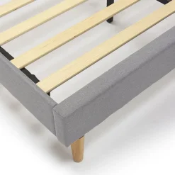 Vs Venta-Stock Cadre de lit rembourré Rosi 30 cm, 90x190 cm, Gris clair Best