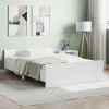 Vidaxl Cadre de lit sans matelas blanc 120x190 cm