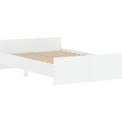 Vidaxl Cadre de lit sans matelas blanc 120x190 cm