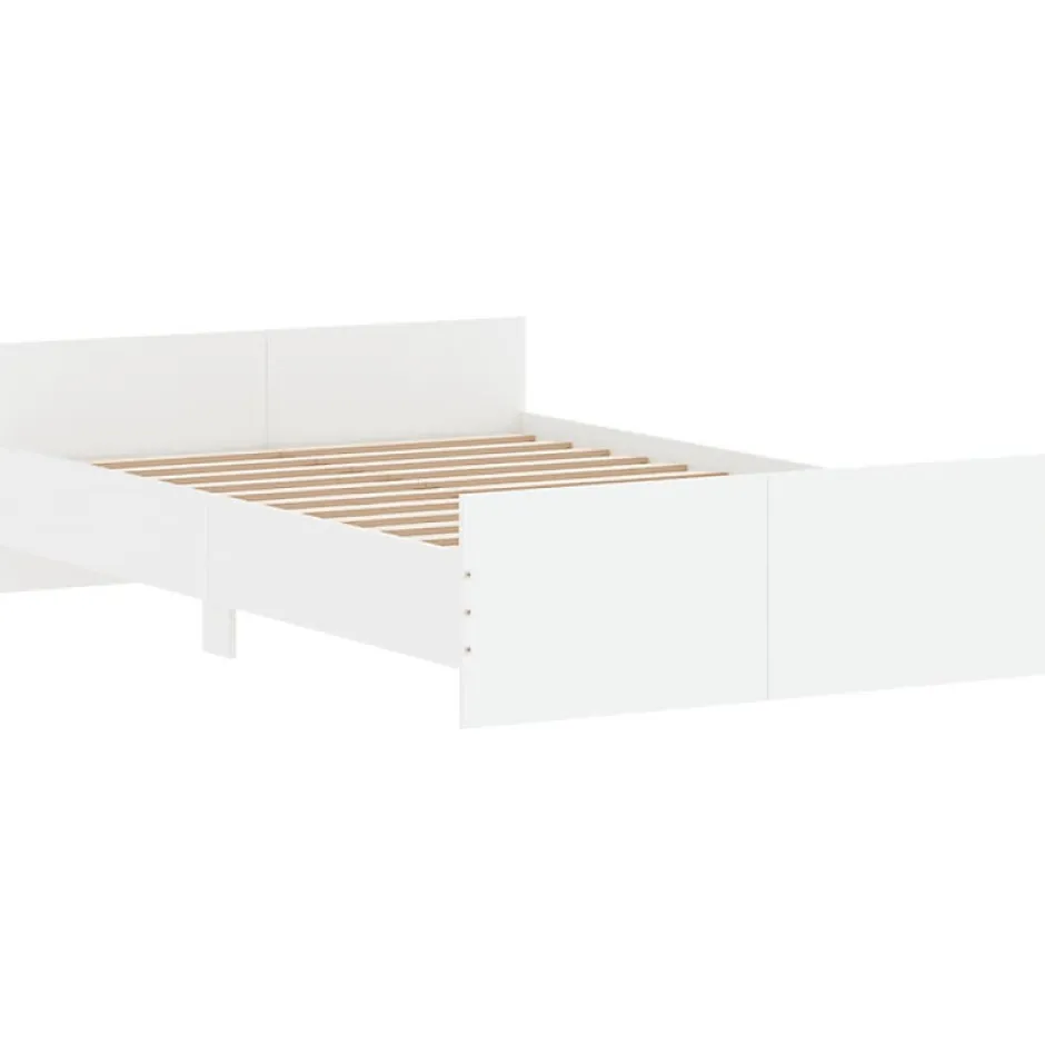 Vidaxl Cadre de lit sans matelas blanc 120x190 cm