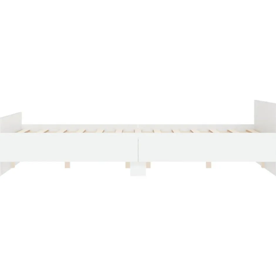 Vidaxl Cadre de lit sans matelas blanc 120x190 cm