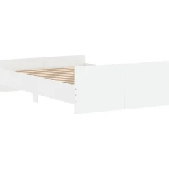 Vidaxl Cadre de lit sans matelas blanc 120x190 cm