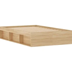 Vidaxl Cadre de lit sans matelas chêne sonoma 120x190 cm Sale