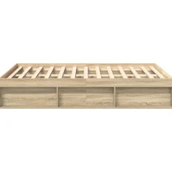 Vidaxl Cadre de lit sans matelas chêne sonoma 120x190 cm Sale
