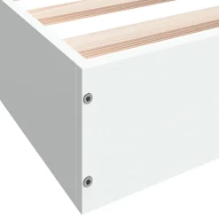 Vidaxl Cadre de lit sans matelas blanc 160x200 cm bois d ingénierie Clearance