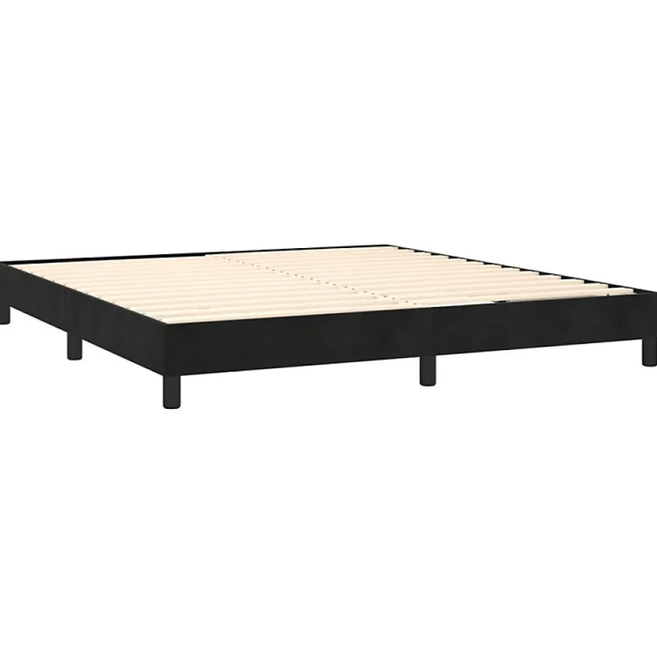 Vidaxl Cadre de lit sans matelas noir 180x200 cm velours Hot