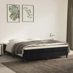Vidaxl Cadre de lit sans matelas noir 180x200 cm velours Hot