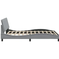 Vidaxl Cadre de lit sans matelas Hanko gris clair 120x200 cm tissu