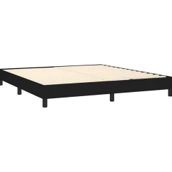 Vidaxl Cadre de lit sans matelas noir 180x200 cm tissu
