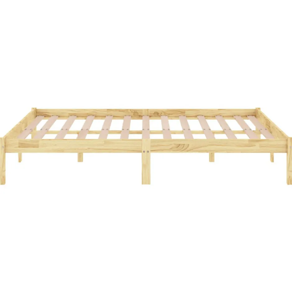 Vidaxl Cadre de lit sans matelas bois massif 140x190 cm