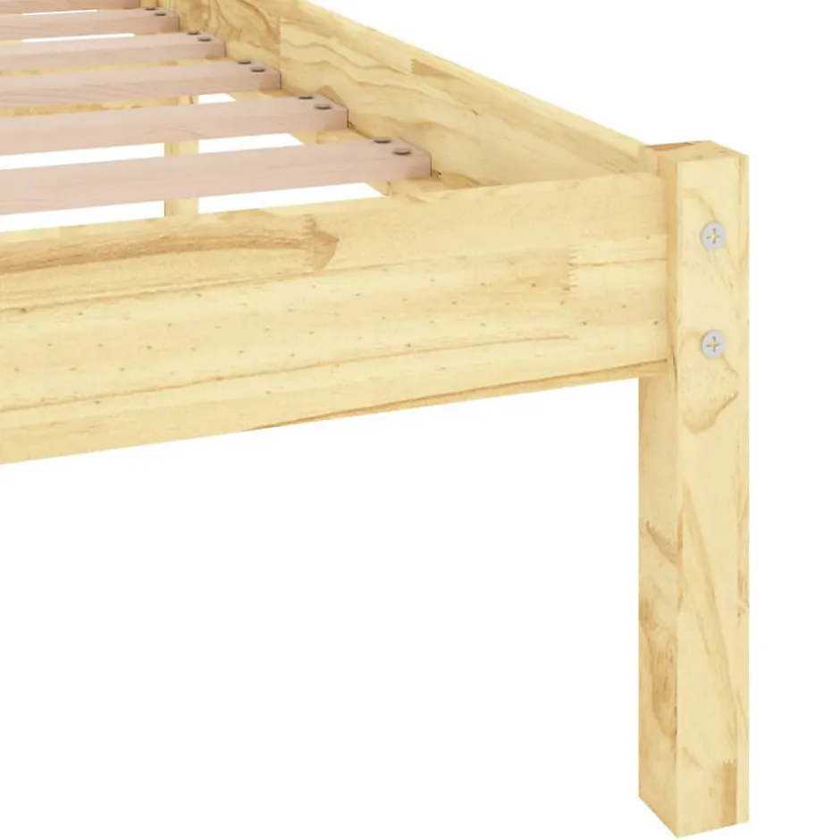 Vidaxl Cadre de lit sans matelas bois massif 140x190 cm