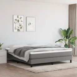 Vidaxl Cadre de lit sans matelas gris foncé 180x200 cm tissu Sale