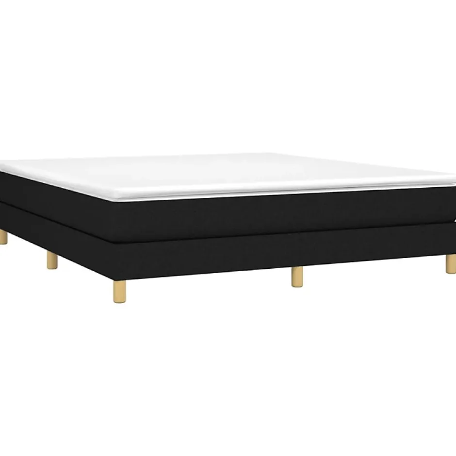 Vidaxl Cadre de lit sans matelas noir 180x200 cm tissu Best