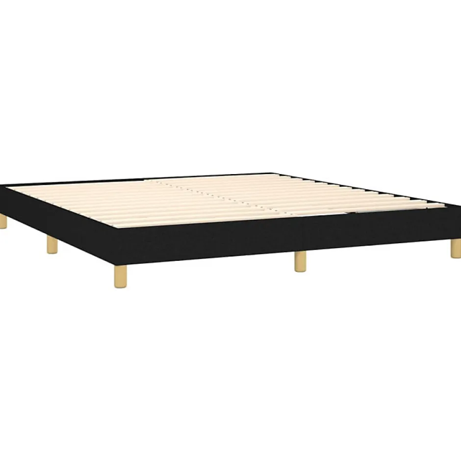 Vidaxl Cadre de lit sans matelas noir 180x200 cm tissu Best
