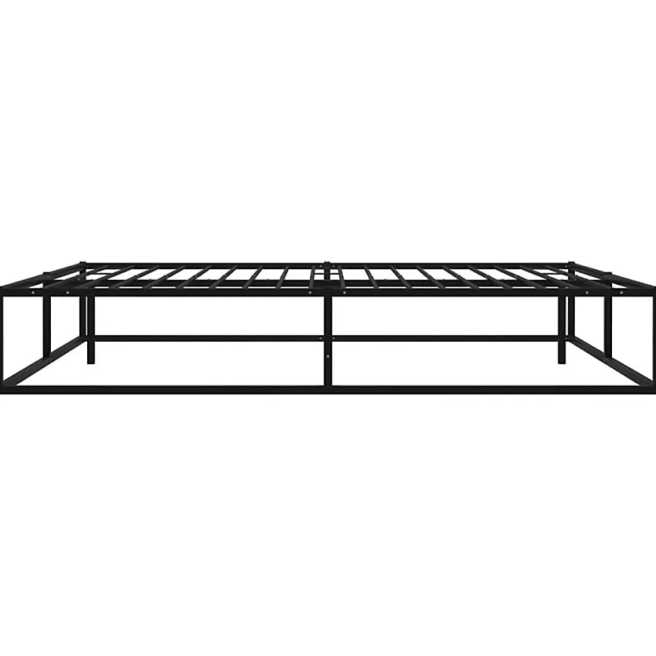 Vidaxl Cadre de lit sans matelas noir métal 160x200 cm