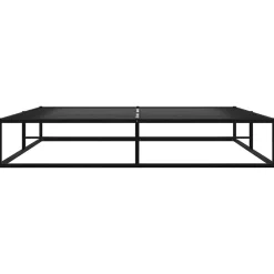 Vidaxl Cadre de lit sans matelas noir métal 160x200 cm