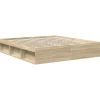 Vidaxl Cadre de lit sans matelas chêne sonoma 200x200 cm Outlet