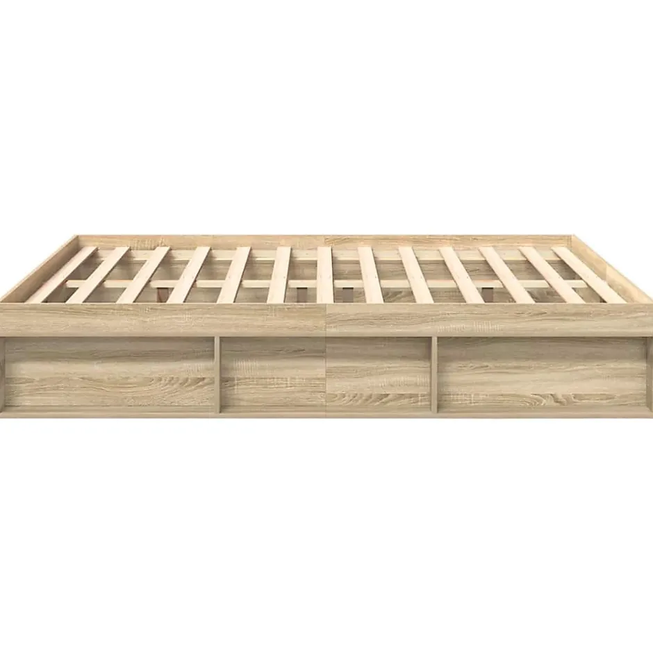 Vidaxl Cadre de lit sans matelas chêne sonoma 200x200 cm Outlet