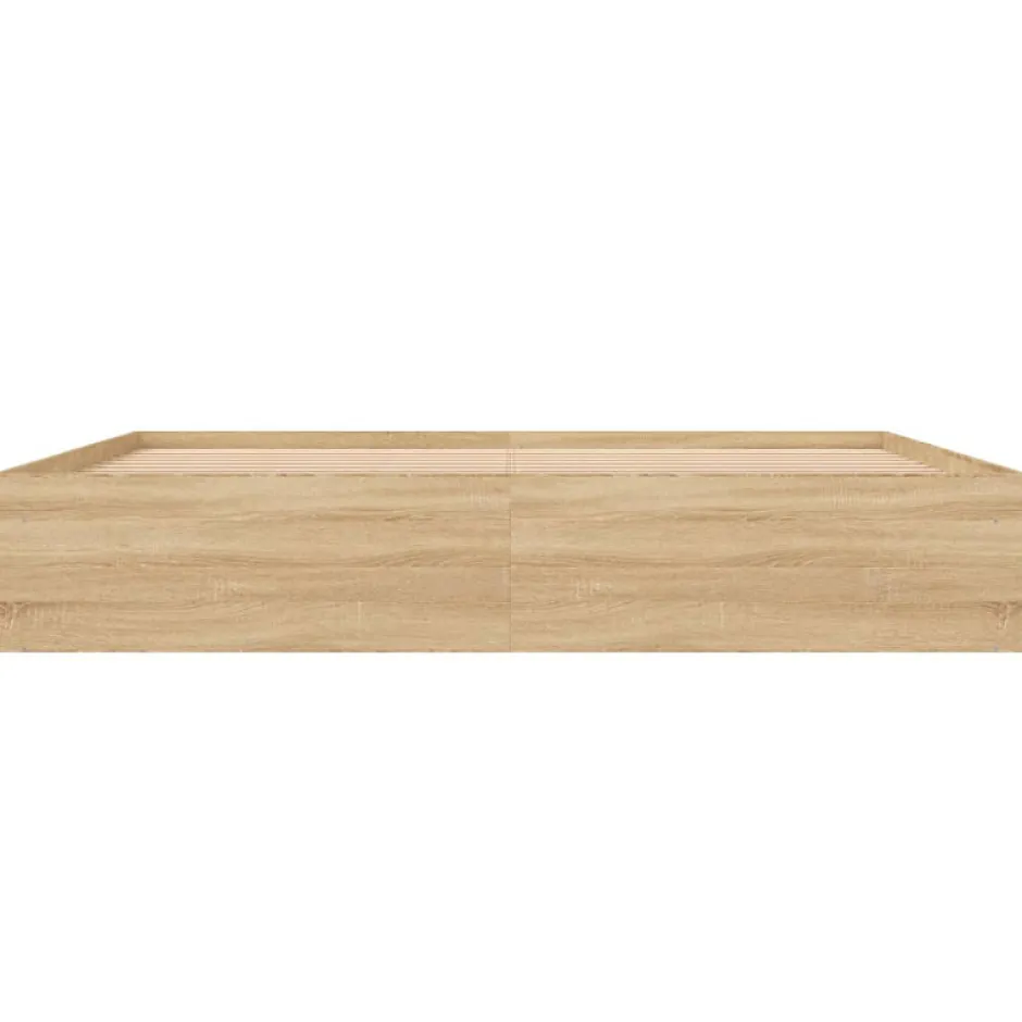 Vidaxl Cadre de lit sans matelas chêne sonoma 200x200 cm Outlet