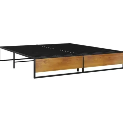 Vidaxl Cadre de lit sans matelas noir métal 160x200 cm