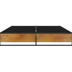 Vidaxl Cadre de lit sans matelas noir métal 160x200 cm