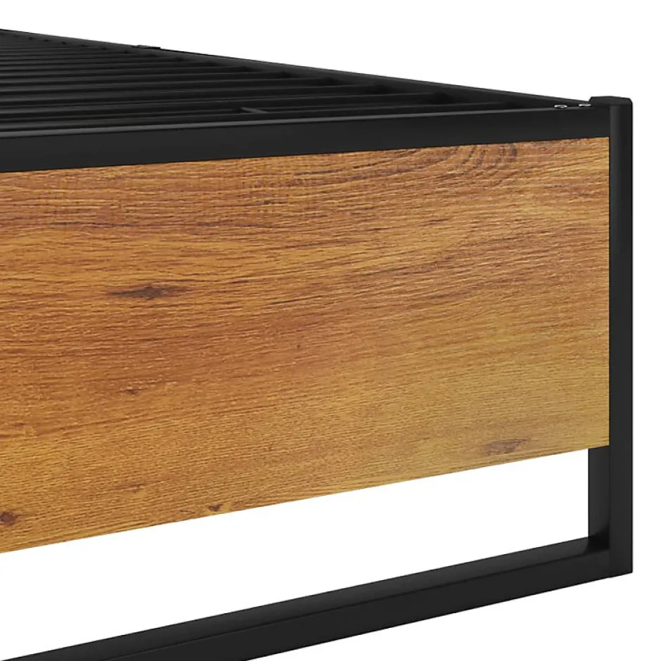 Vidaxl Cadre de lit sans matelas noir métal 160x200 cm