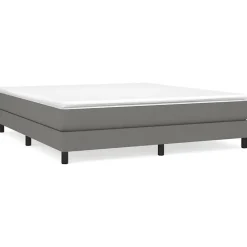 Vidaxl Cadre de lit sans matelas gris foncé 160x200 cm tissu