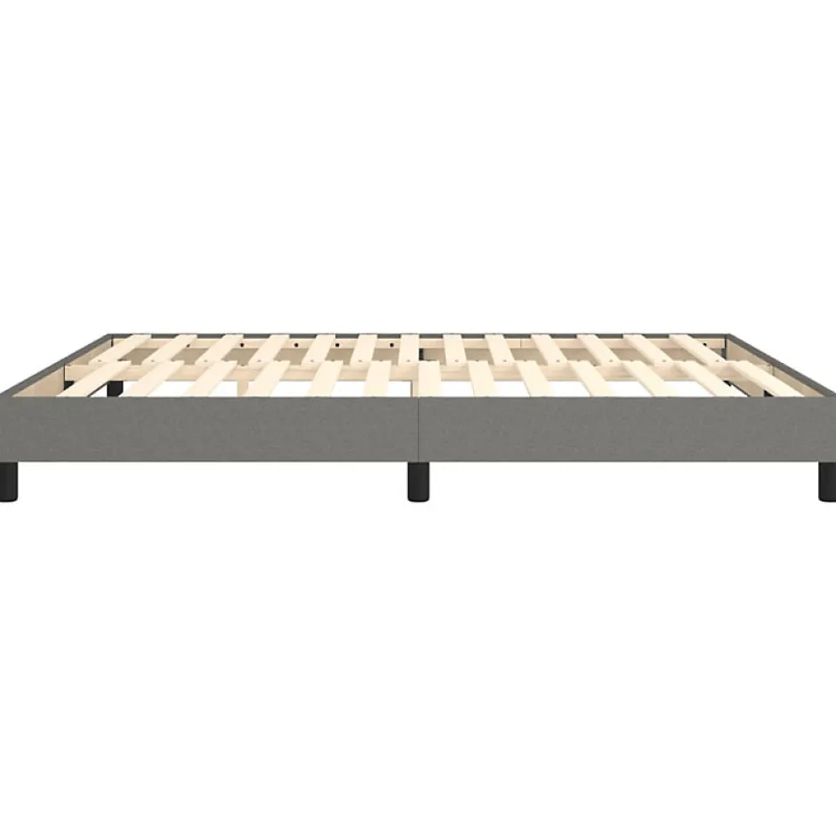 Vidaxl Cadre de lit sans matelas gris foncé 160x200 cm tissu