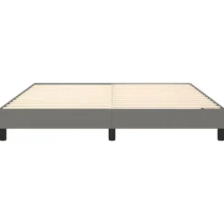 Vidaxl Cadre de lit sans matelas gris foncé 160x200 cm tissu