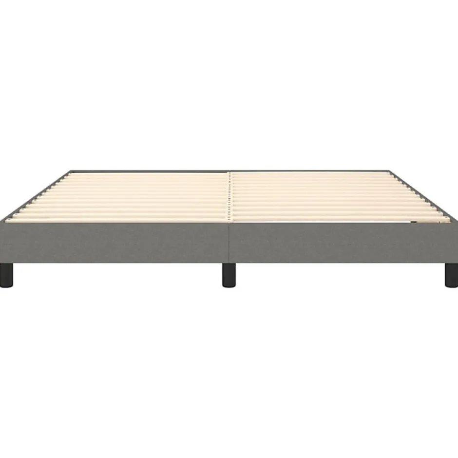 Vidaxl Cadre de lit sans matelas gris foncé 160x200 cm tissu