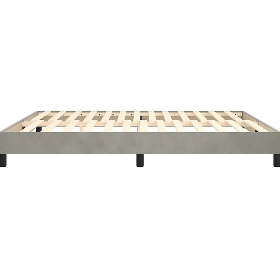 Vidaxl Cadre de lit sans matelas gris clair 180x200 cm velours