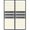 Teeno Cadre lattes 140x190 cm, 2x15 Lattes Peuplier Naturel
