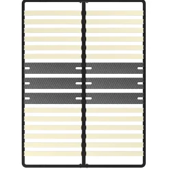 Teeno Cadre lattes 140x200 cm, 2x15 Lattes Peuplier Naturel