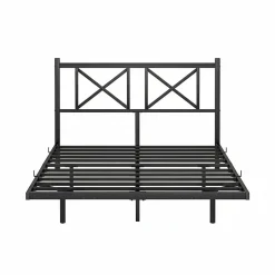 Blackcolors Cadre lit double LED 140x200 cm, tête de lit, suspendu, montage facile