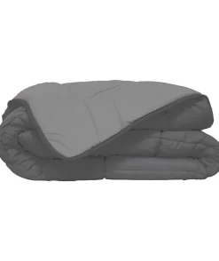 Toison d'Or CALGARY Couette chaude Microfibre 400g/m² Acier & Argent 240x260cm