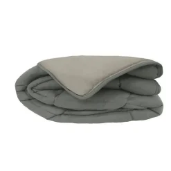 Toison d'Or CALGARY Couette chaude Microfibre 400g/m² Acier & Argent 240x260cm