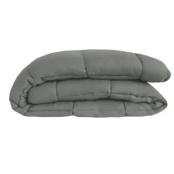 Toison d'Or CALGARY Couette chaude Microfibre 400g/m² Acier & Argent 240x260cm
