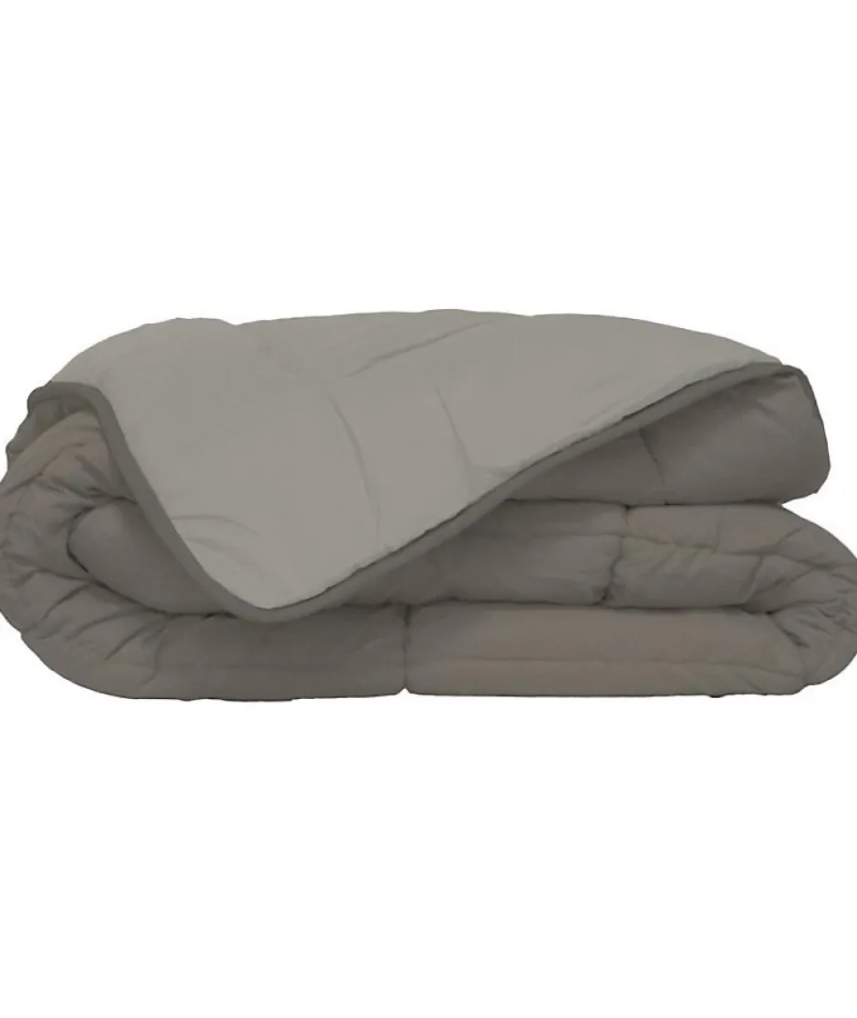 Toison d'Or CALGARY Couette chaude Microfibre 400g/m² Taupe & Lin 220x240cm Outlet